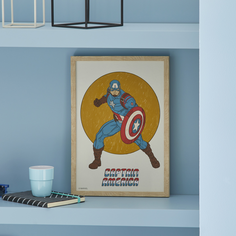 Adairs Kids Marvel Captain America Wall Art Adairs