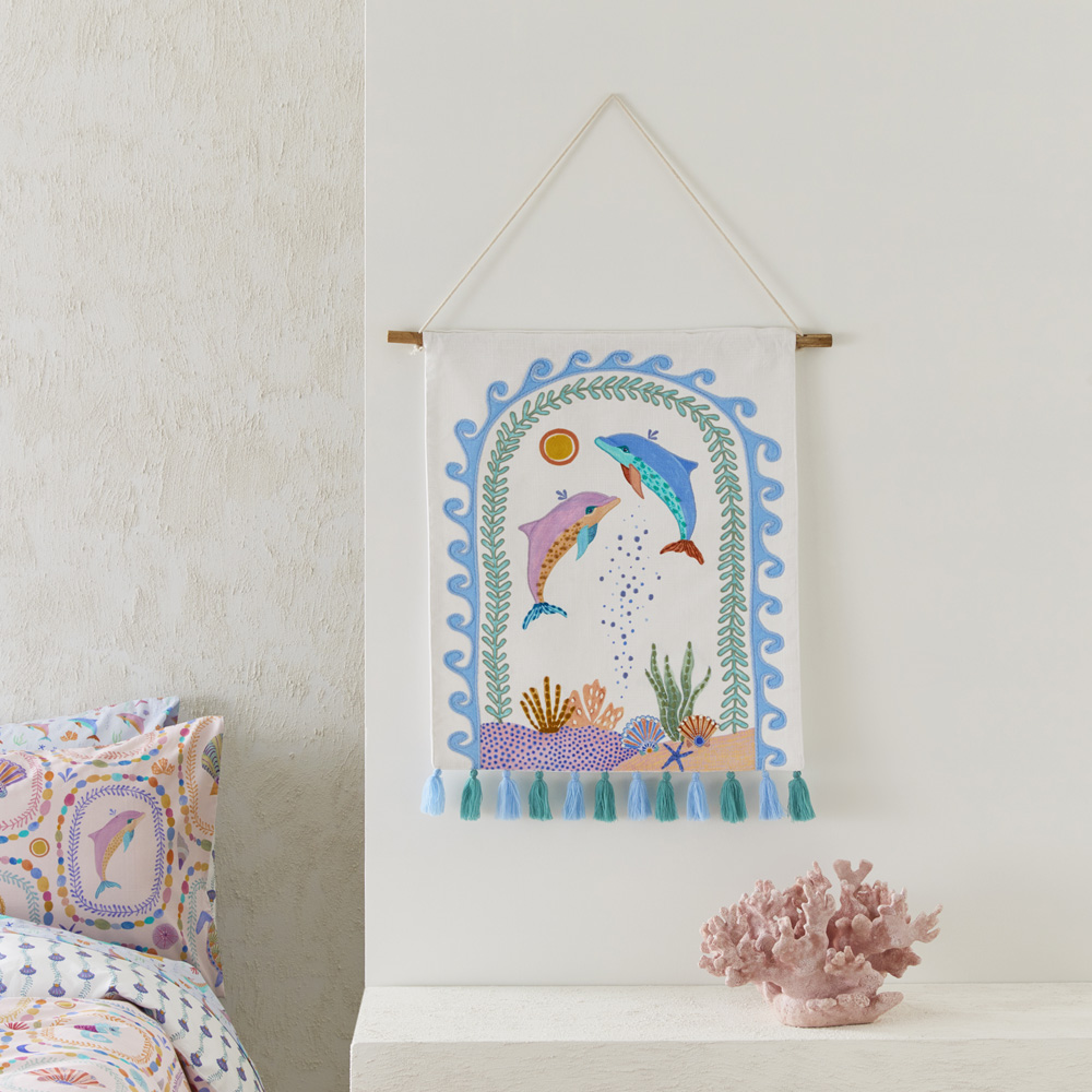 Adairs Kids Karina Jambrak Dolphin Dance Wall Décor Adairs