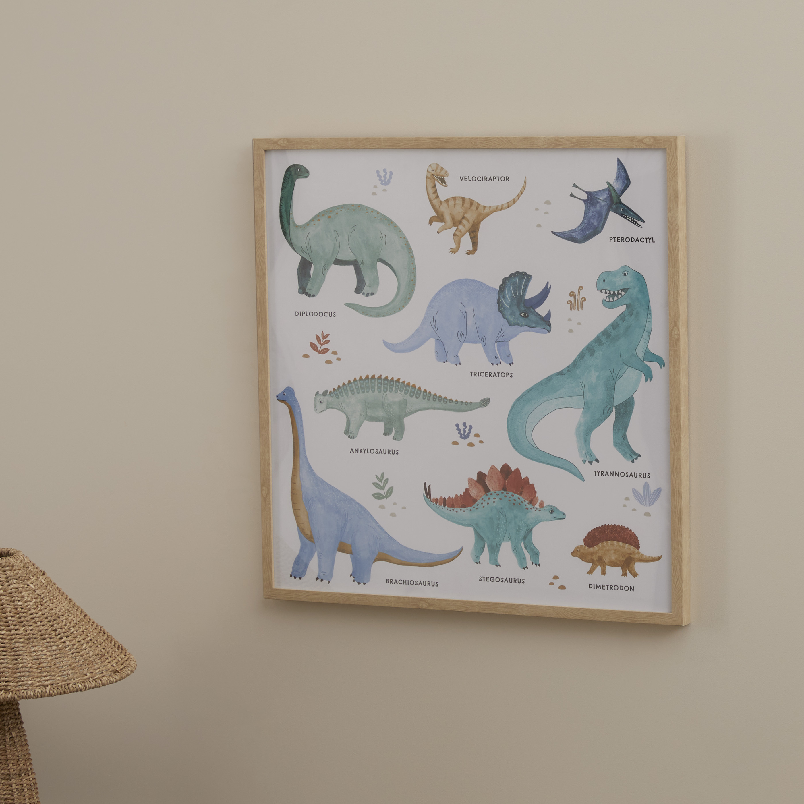 Adairs Kids Dino Explore Wall Art Adairs