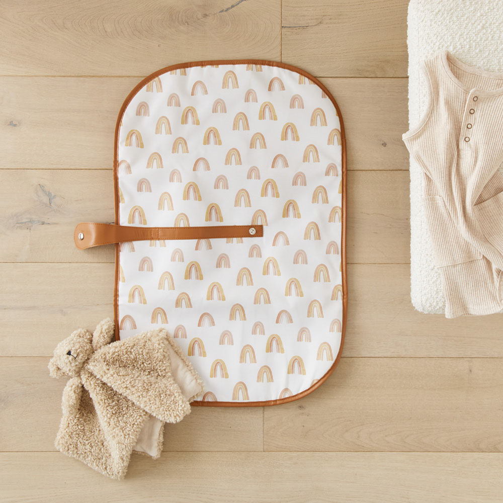 Adairs Kids - Travel Natural Rainbow Change Mat | Adairs