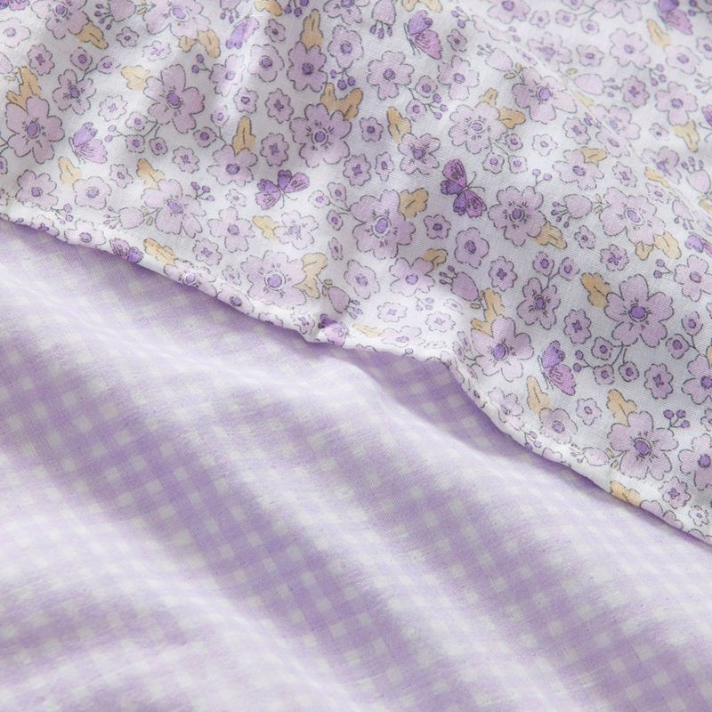Flower Butterfly Mauve Natural Cotton Muslin Baby Swaddles 2pk