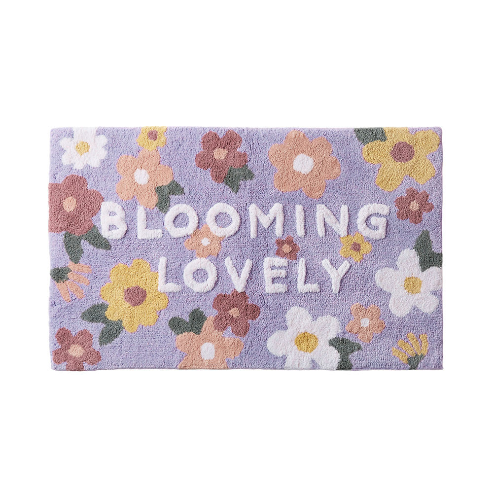 Blooming Lovely Lilac Multi Bath Mat Adairs