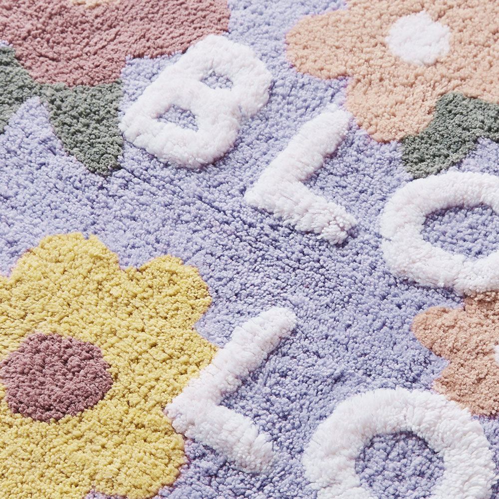 Blooming Lovely Lilac Multi Bath Mat Adairs