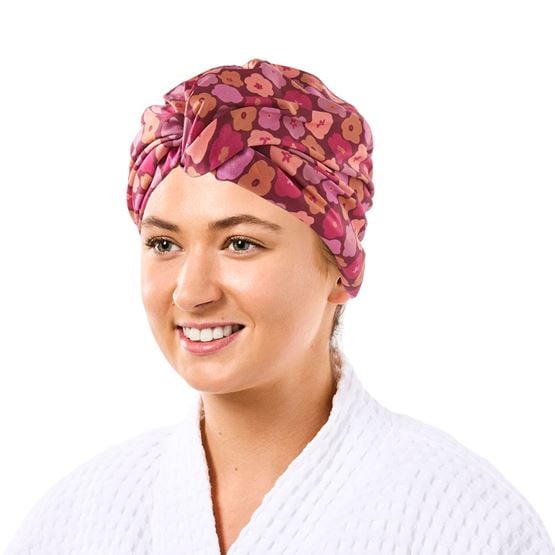 Berry Floral Printed Shower Cap