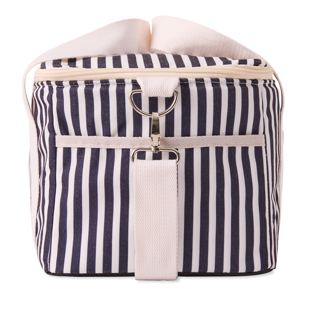Navy Stripe Picnic Bottle Bag