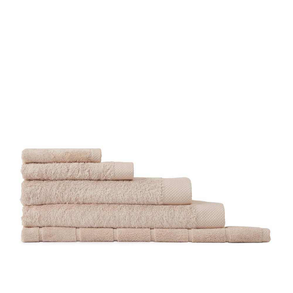 Navara Oatmeal Solid Bamboo Cotton Towel Range Adairs