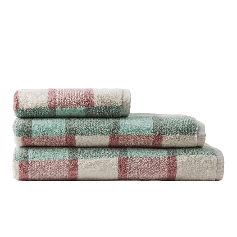 Adairs Wentworth Seafoam Multi Check Towel Range Hand Towel Reviews Adairs Retail Group