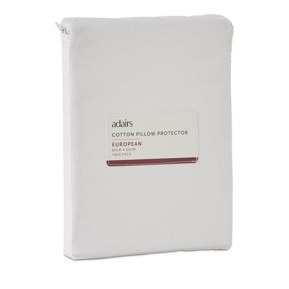 Cotton Pillow Protectors Twin Pack Adairs
