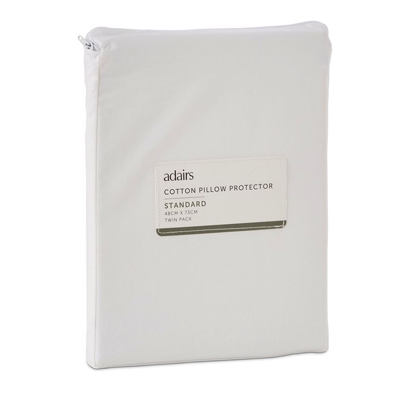 Cotton Pillow Protectors Twin Pack