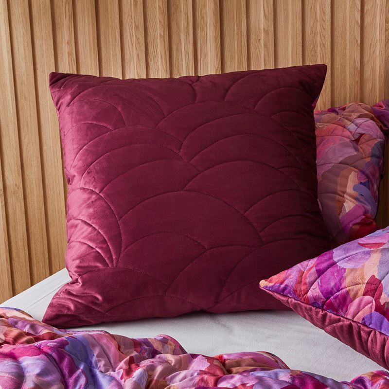 Erin Reinboth Raspberry Dreaming Velvet Quilted Pillowcases