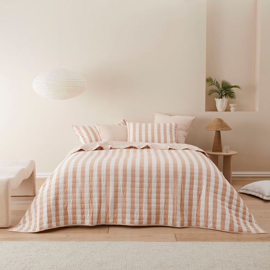 Biscuit Stripe Quilted Coverlet Separates