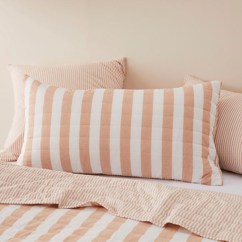 Biscuit Stripe Quilted Pillowcases