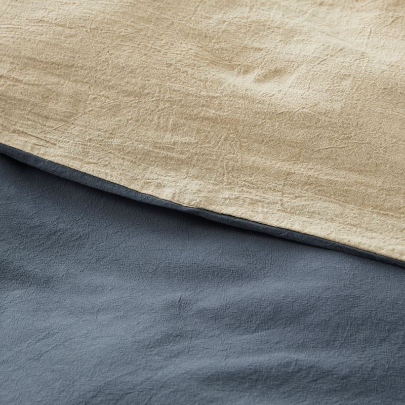 Olsen Linen Cotton Natural & Indigo Quilt Cover Set