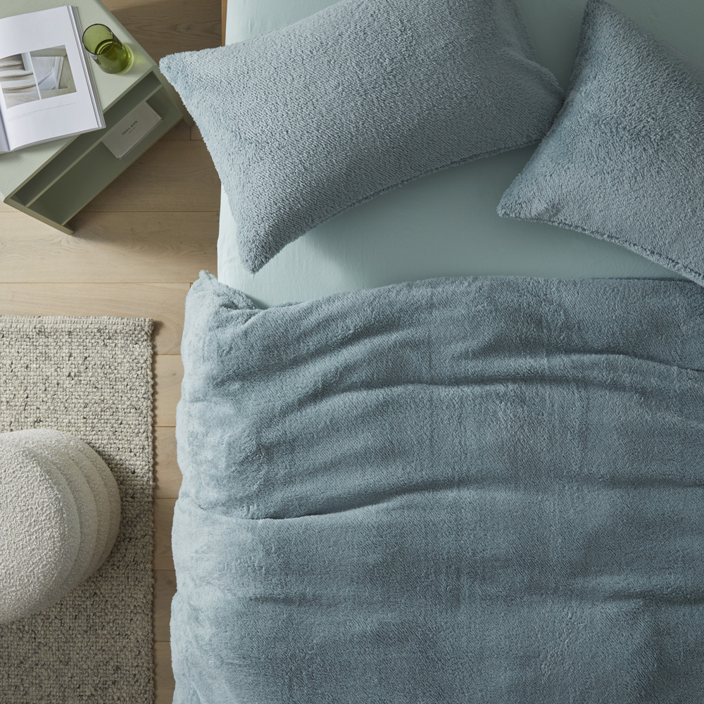 Sherpa Plain Sage Quilt Cover Set Adairs