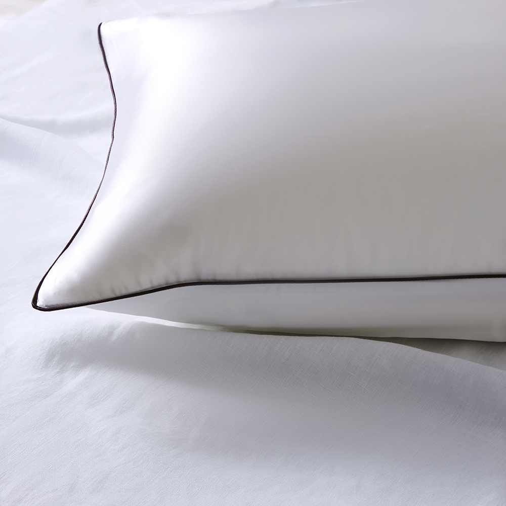 Pure Silk Antique White Black Pillowcases Adairs