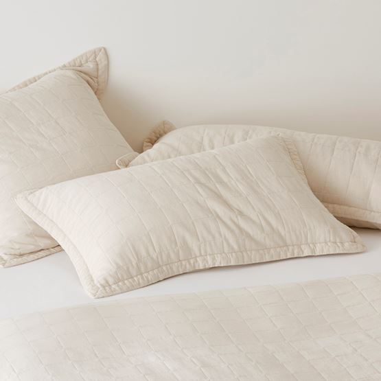 Mosman Sand Quilted Pillowcases