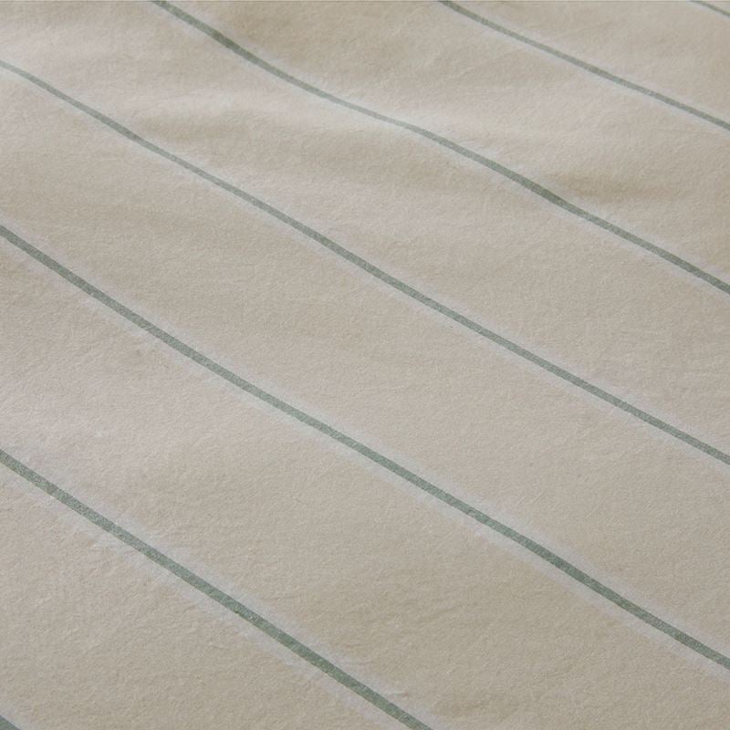 Stonewashed Cotton Gumleaf Stripe Quilt Cover Separates