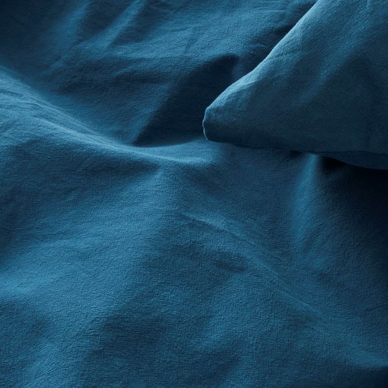 Stonewashed Cotton Petrol Blue Quilt Cover Separates
