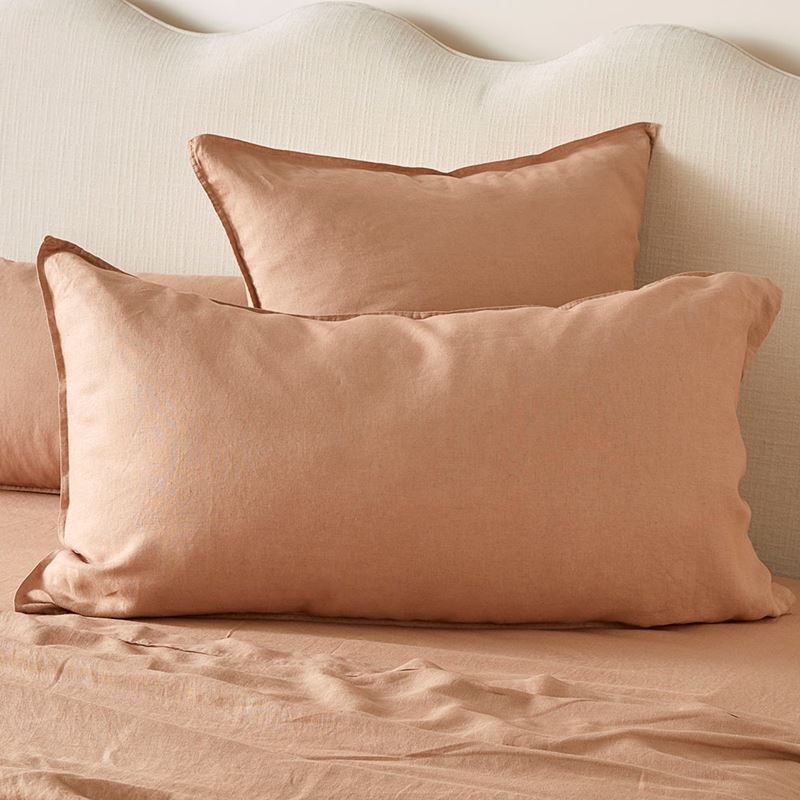 Vintage Washed Linen Hazelnut Pillowcases