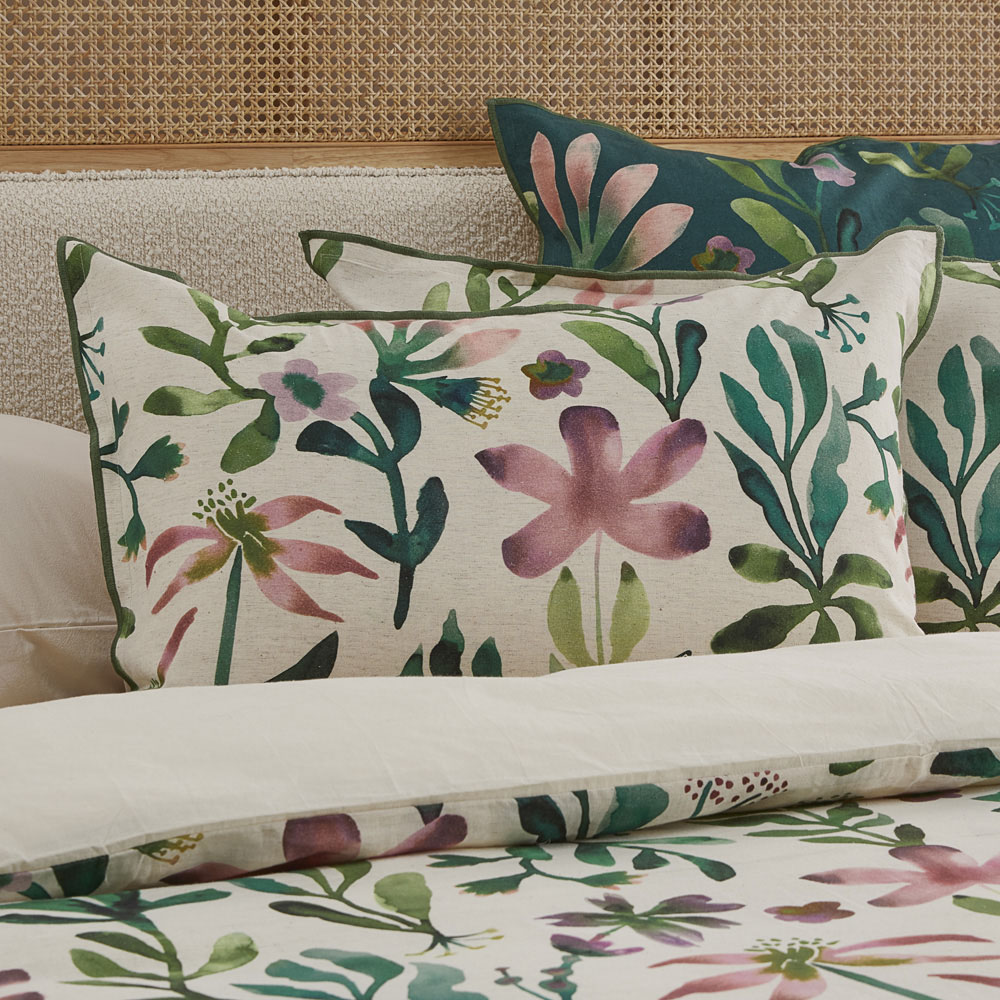 Inka Garden Natural Quilt Cover Set + Separates | Adairs