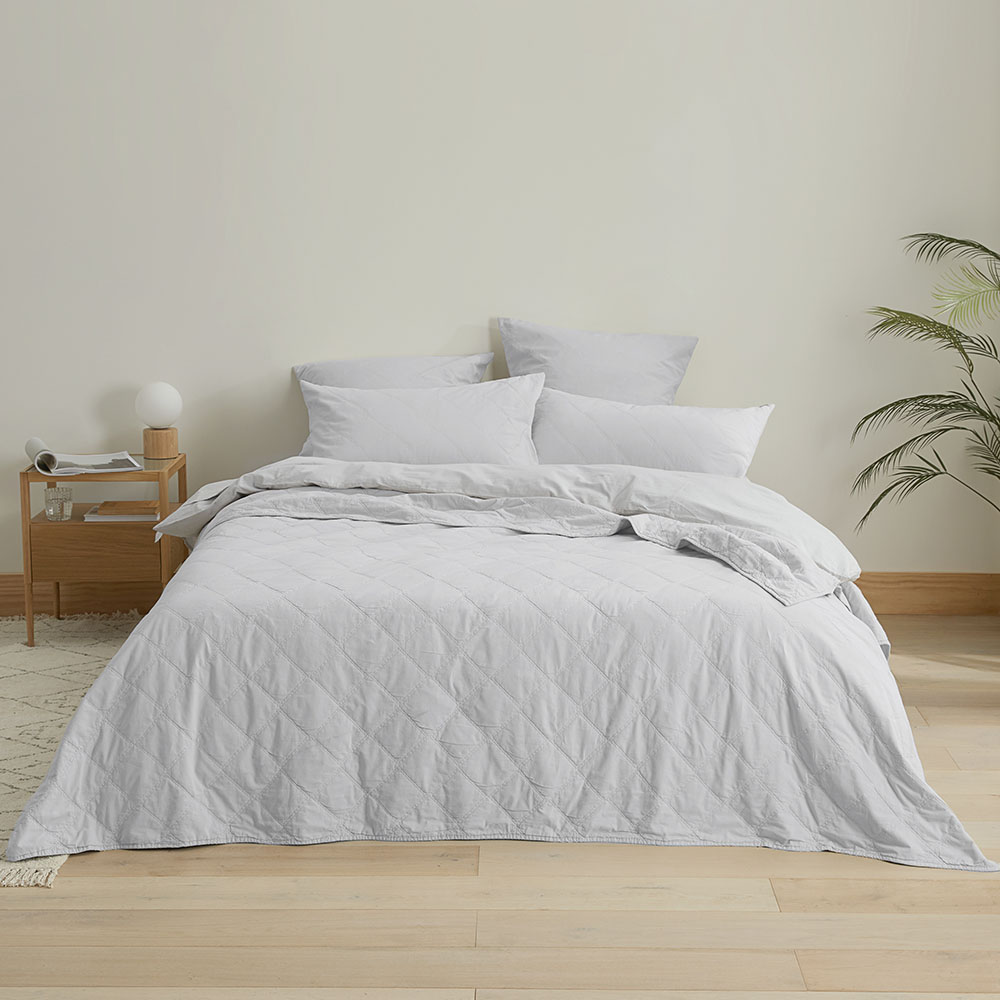 Stonewashed Cotton Cloud Quilted Coverlet Separates Adairs