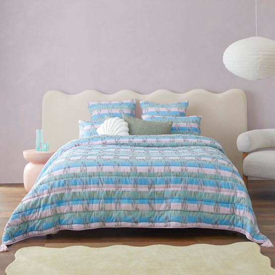 Indie Lilac Check Quilted Coverlet Separates