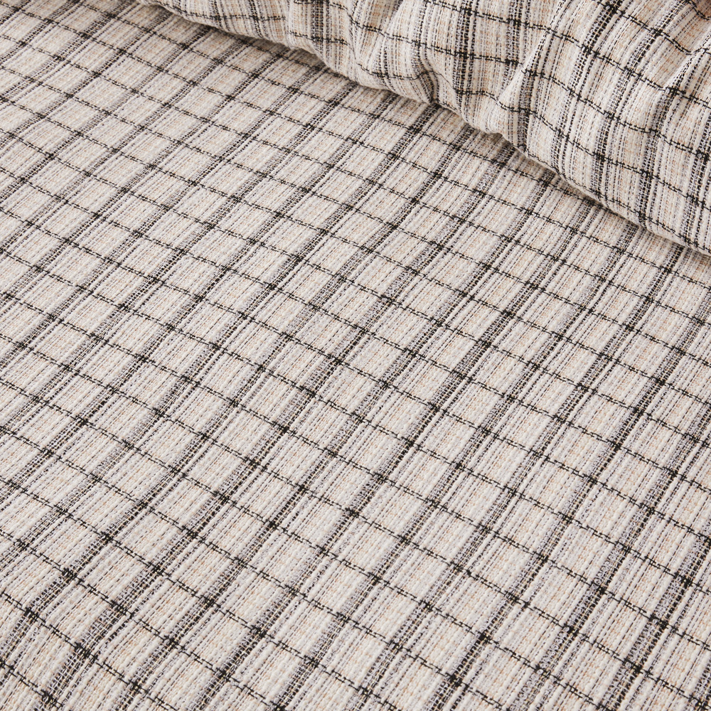 Eva Cream Check Quilt Cover Separates