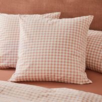 Talia Pink Sand Check Pillowcases