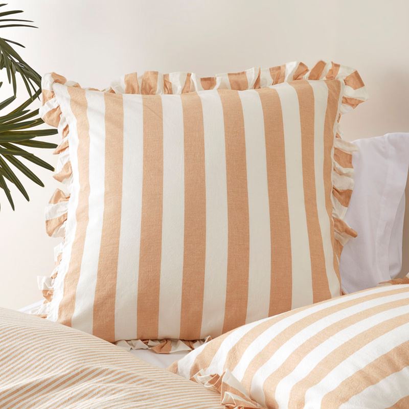 Biscuit Stripe Ruffle Quilt Cover Set + Separates