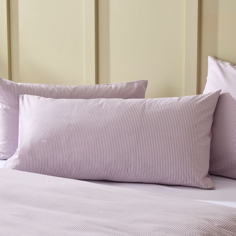 Talia Stripe Lilac Pillowcases