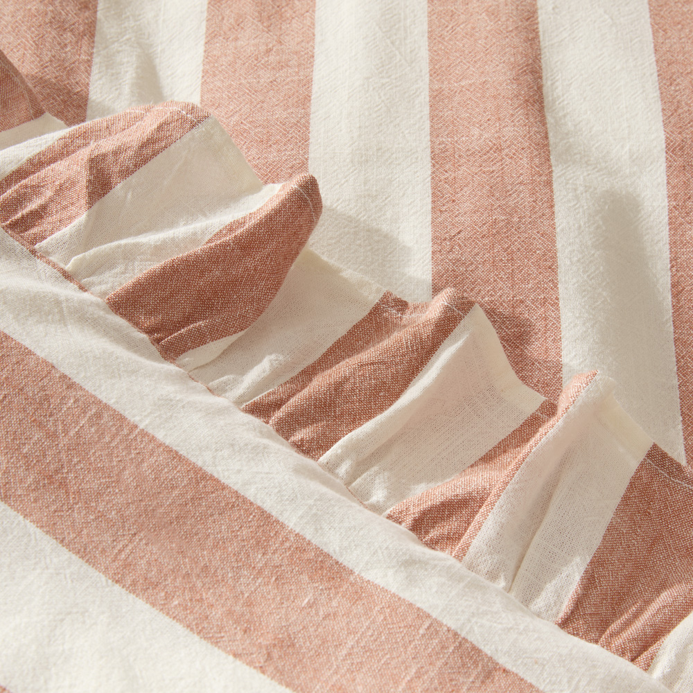 Willow Ruffle Clay Quilt Cover Set + Separates | Adairs