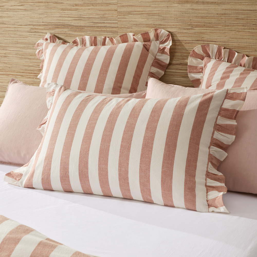 Willow Ruffle Clay Quilt Cover Set + Separates Adairs