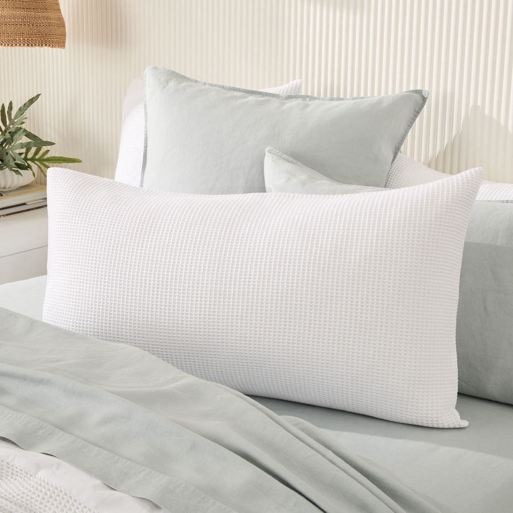 Bamboo Cotton Waffle White Pillowcases Adairs