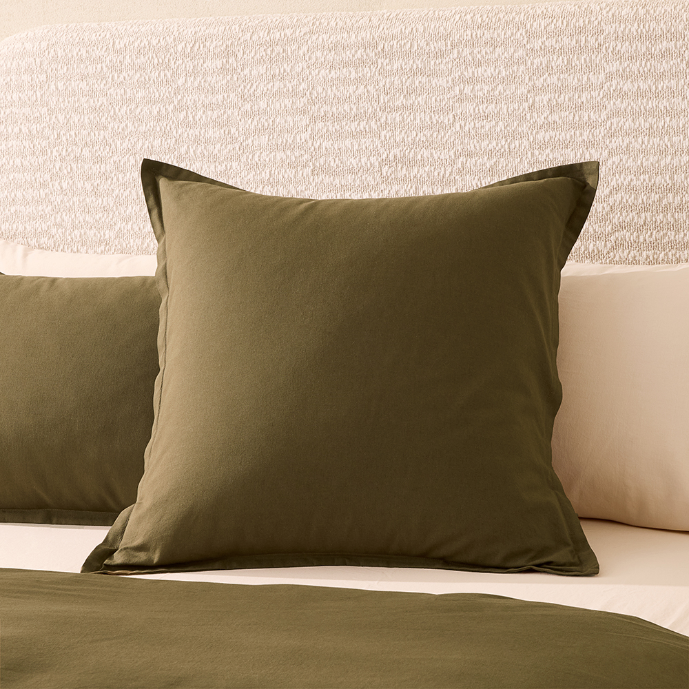 100% Linen Olive Quilt Cover Set Queen