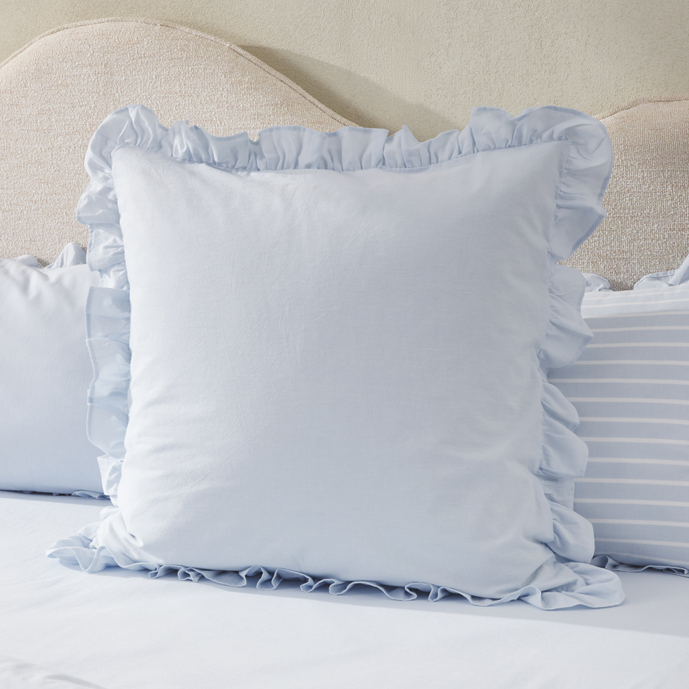 Ruffle Sky Blue Quilt Cover Set + Separates
