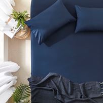 Worlds Softest Cotton Navy Fitted Sheet Separates