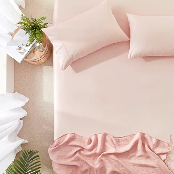 Worlds Softest Cotton Crystal Pink Fitted Sheet Separates