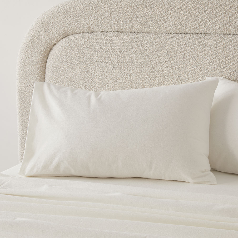 Flannelette White Plain Dye Pillowcases Adairs
