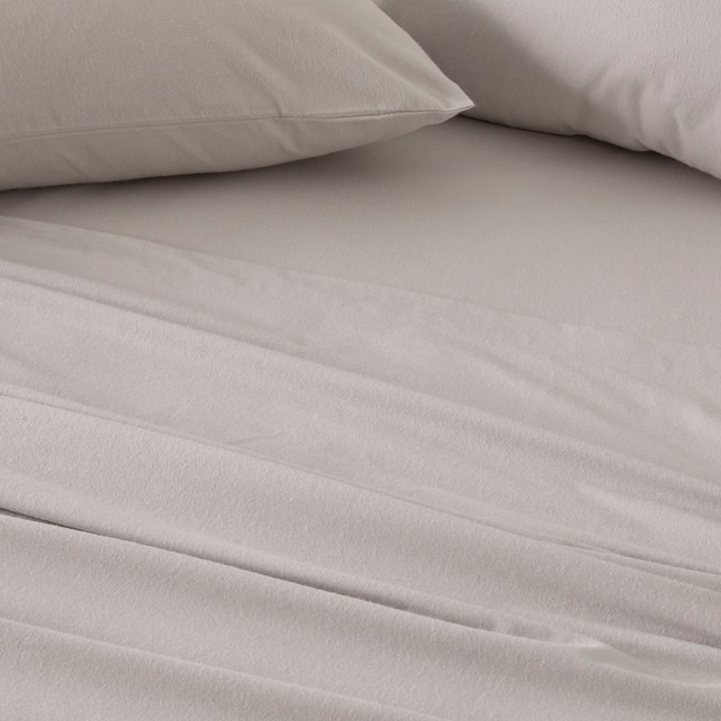 Flannelette Silver Plain Dye Pillowcases