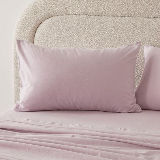 Flannelette Lilac Plain Dye Pillowcases