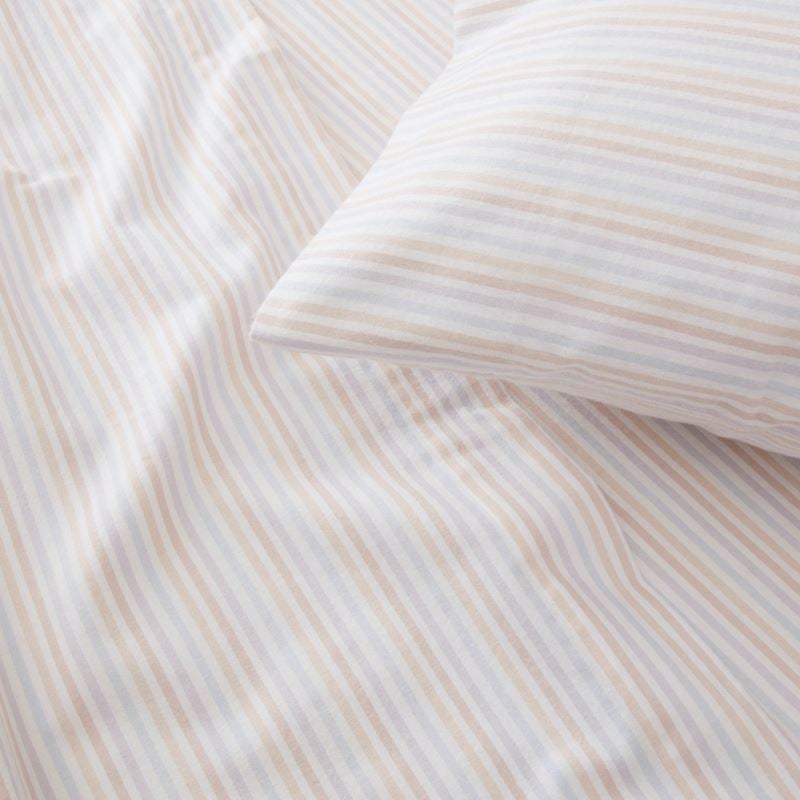 Flannelette Printed Natural Stripe Pillowcase
