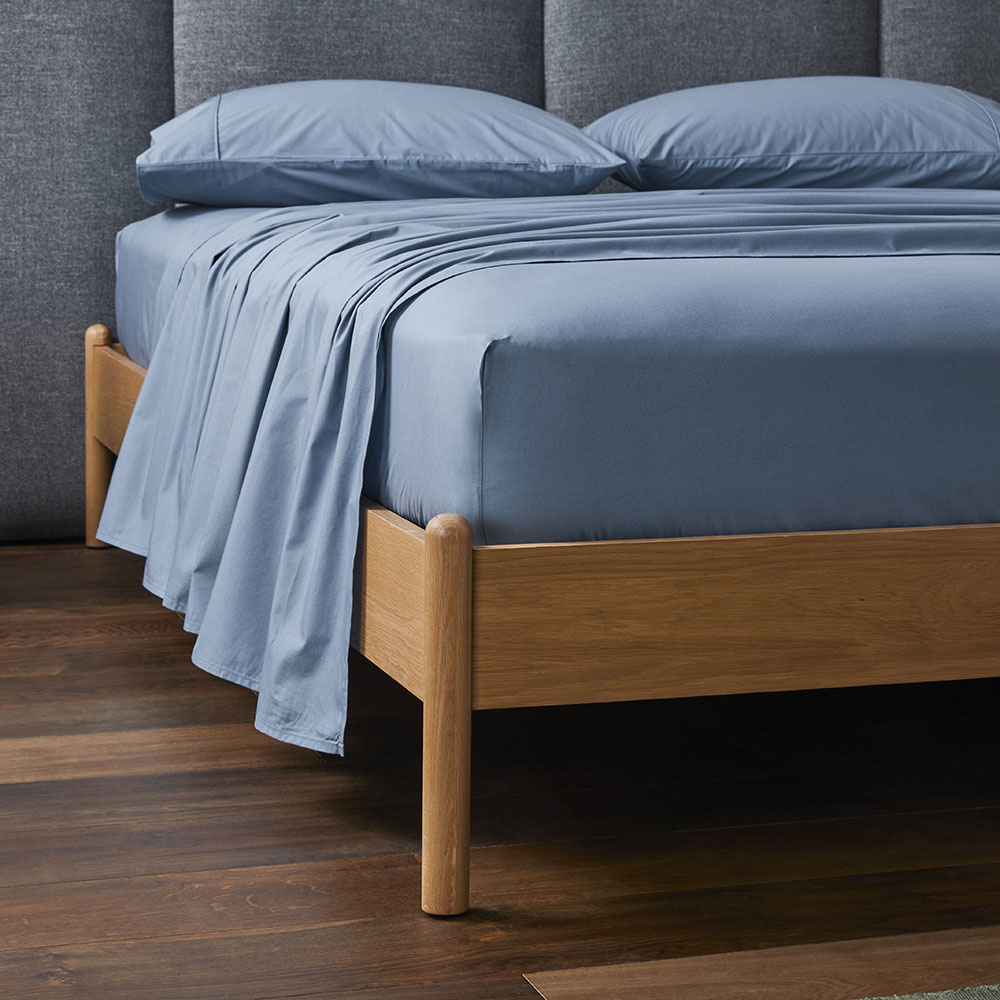 Fresh Cotton Percale Denim Sheet Set