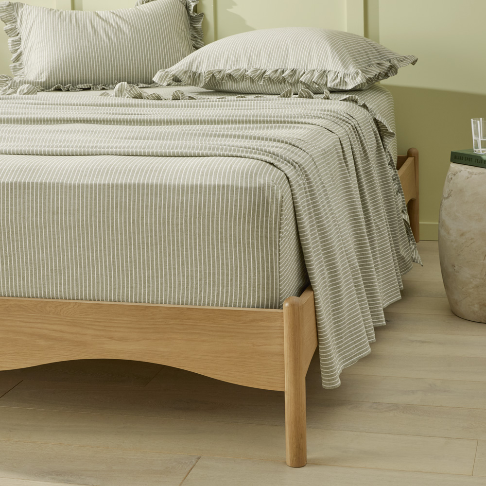Ruffle Basil Stripe Sheet Set | Adairs