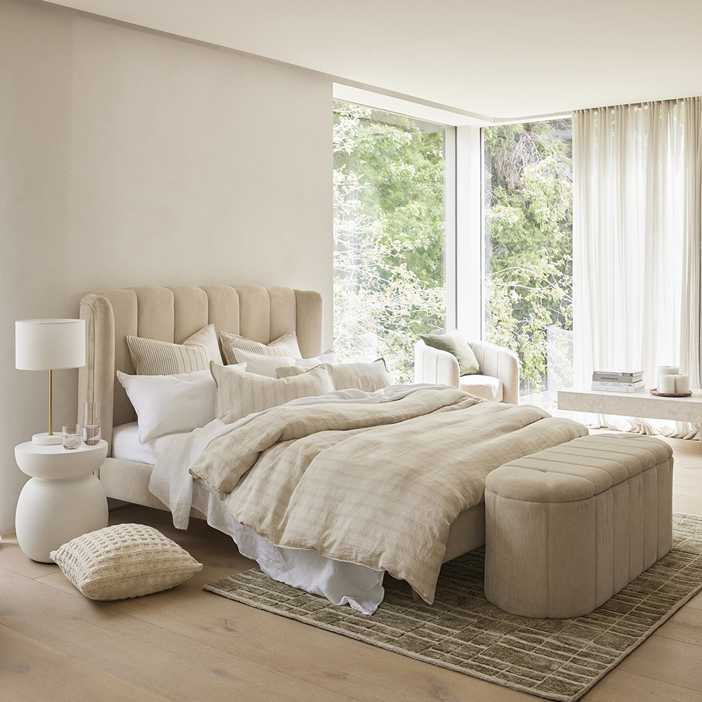 Beige blanket box online