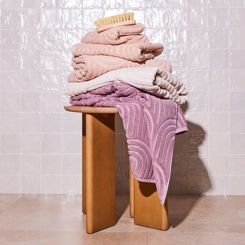 Archie Soft Aubergine Marle Towel Range
