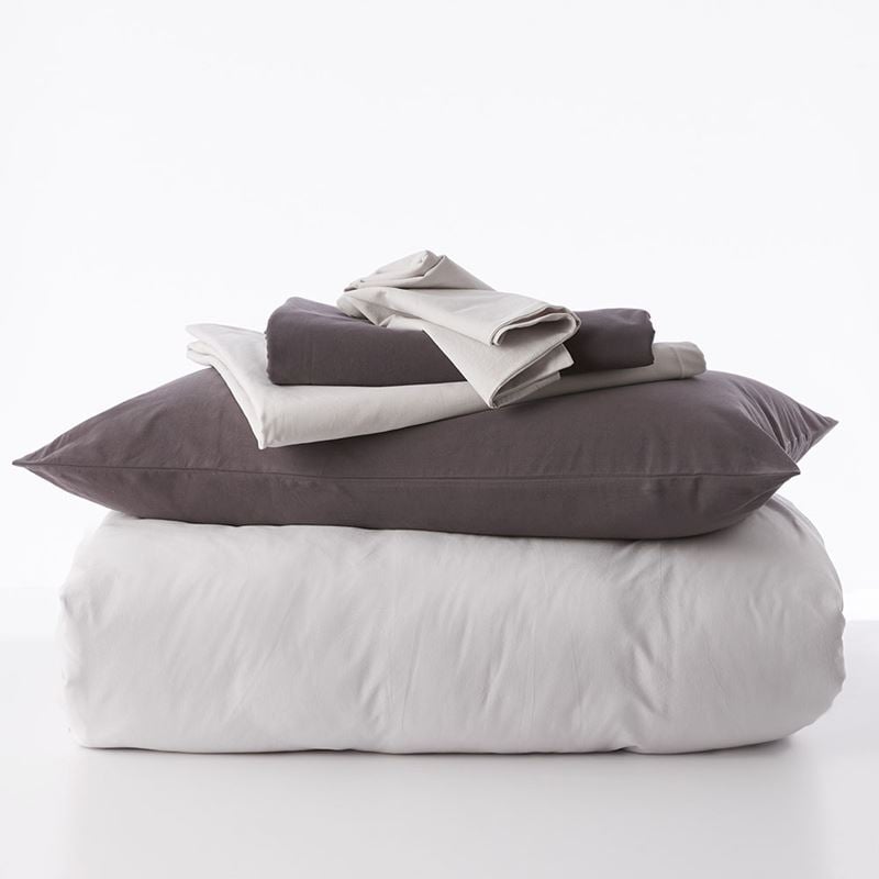 Stonewashed Cotton Charcoal Pillowcase
