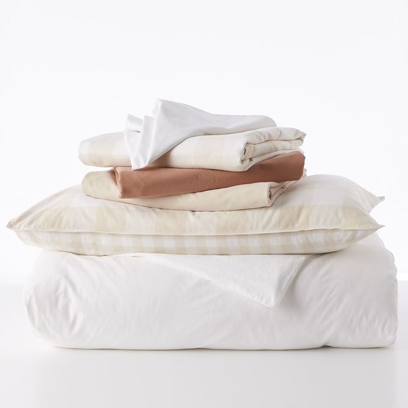 Stonewashed Cotton White Quilt Cover Separates