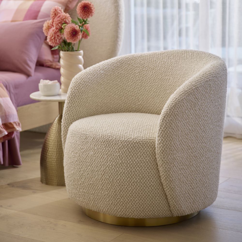 Cleo Birch Swivel Chair Adairs