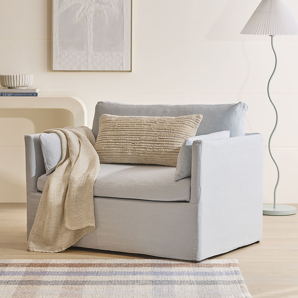 Stockholm Cashmere Blue Chair Adairs