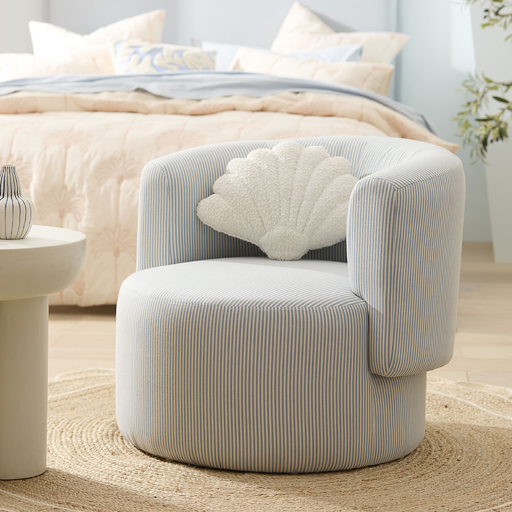 Essay Light Blue Stripe Chair Adairs